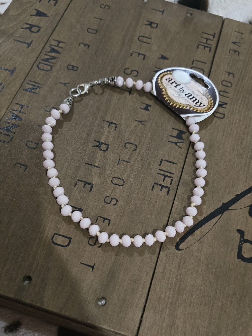 Art by Amy Pale Pink Beaded Necklace
